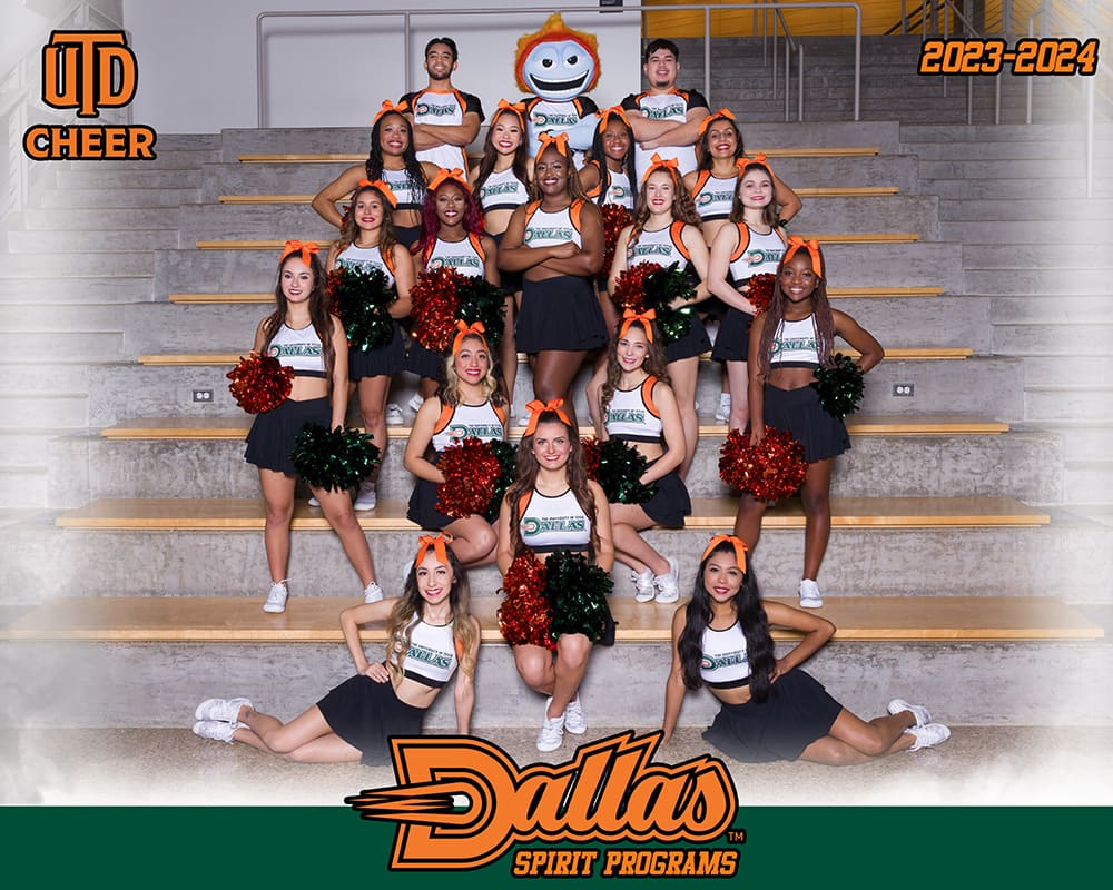 UT Dallas Cheerleaders 2023-2024 Group Photo